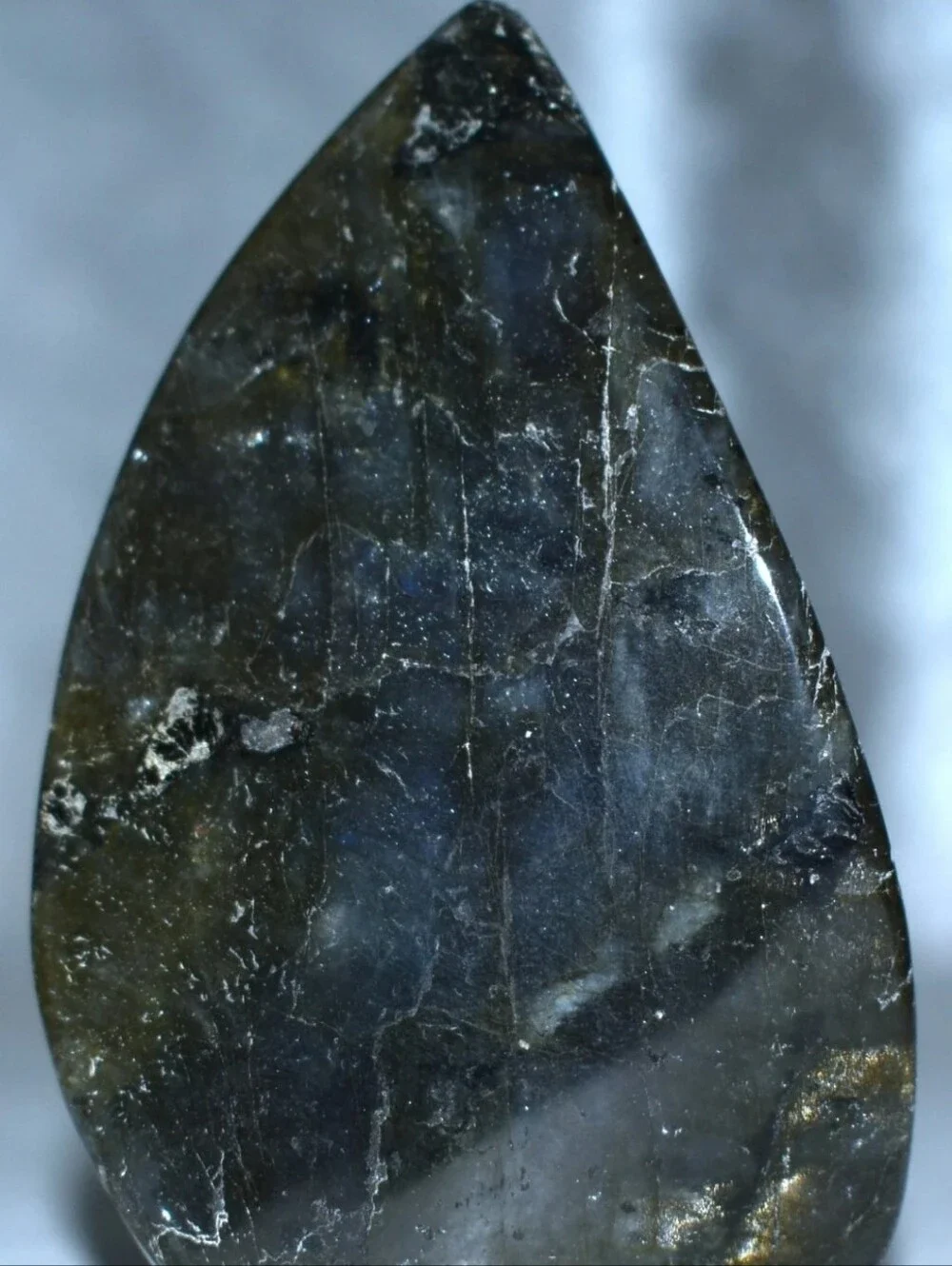 FLASHY Labradorite Freeform Stunning HG Blue Flash Crystal Home Decor Art NEW